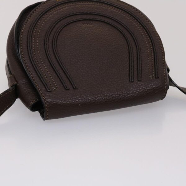 Chloe Saddle Bag Mercy Shoulder Bag Leather Brown 45716