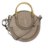 Chloe Picou Shoulder Bag Suede Leather 2way Gray 46666