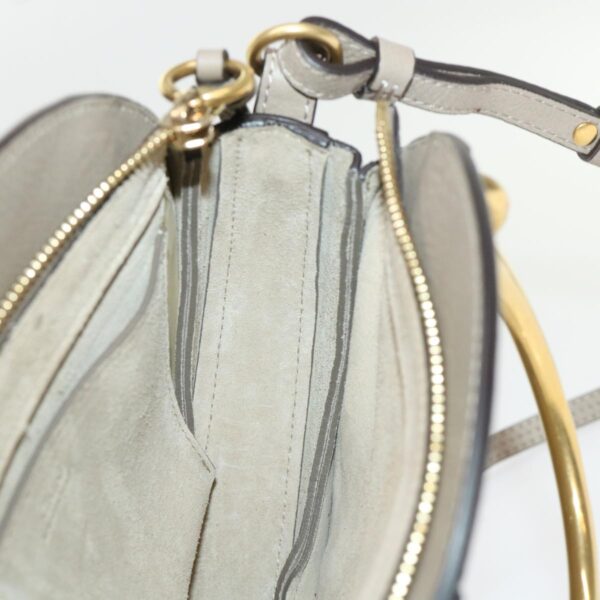 Chloe Picou Shoulder Bag Suede Leather 2way Gray 46666