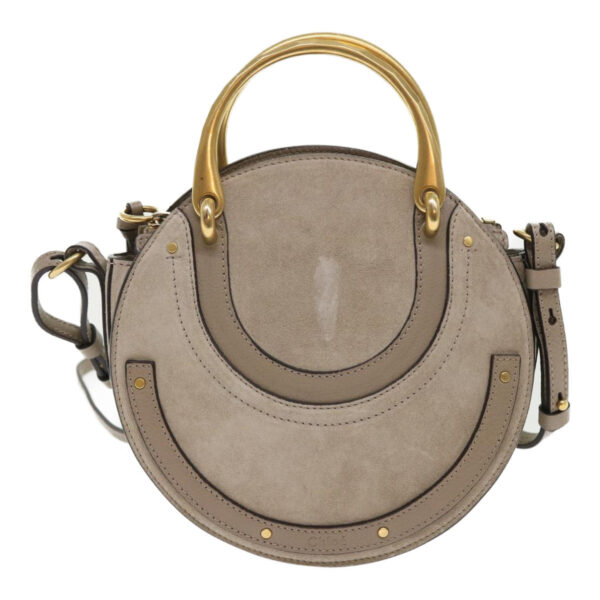 Chloe Picou Shoulder Bag Suede Leather 2way Gray 46666