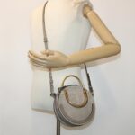Chloe Picou Shoulder Bag Suede Leather 2way Gray 46666