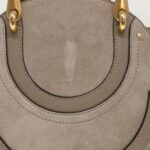 Chloe Picou Shoulder Bag Suede Leather 2way Gray 46666