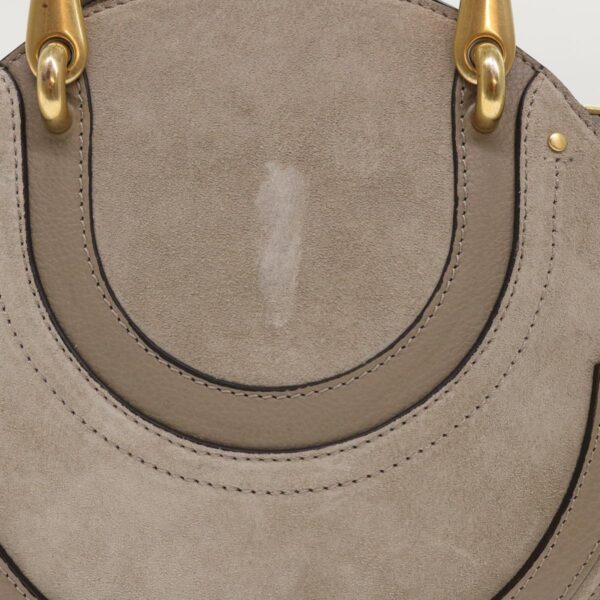 Chloe Picou Shoulder Bag Suede Leather 2way Gray 46666