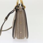 Chloe Picou Shoulder Bag Suede Leather 2way Gray 46666