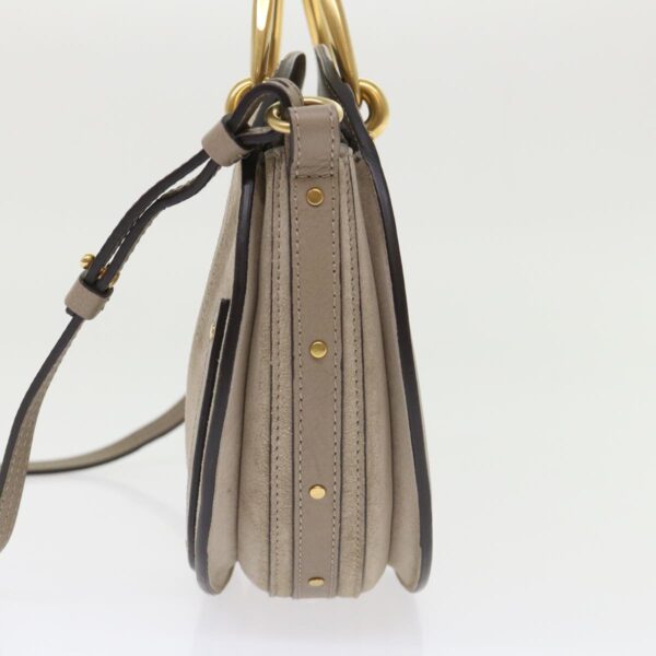 Chloe Picou Shoulder Bag Suede Leather 2way Gray 46666