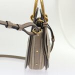 Chloe Picou Shoulder Bag Suede Leather 2way Gray 46666