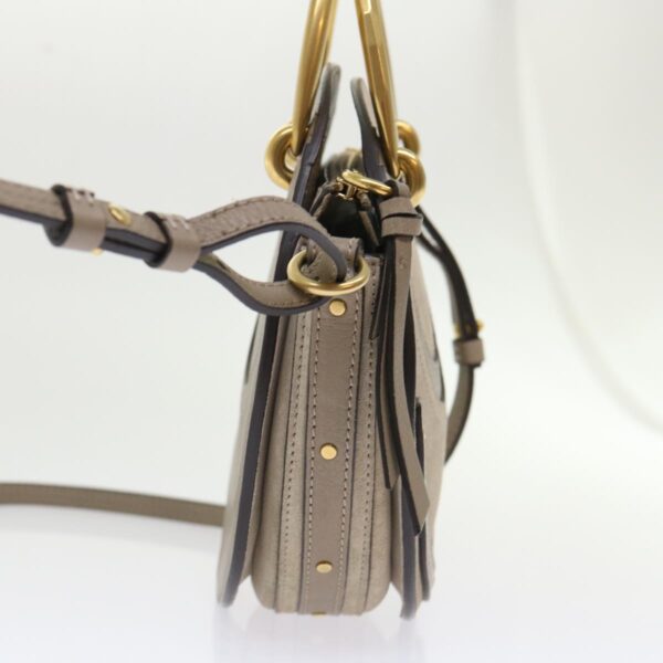 Chloe Picou Shoulder Bag Suede Leather 2way Gray 46666