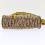 CHRISTIAN DIOR Trotter Canvas Shoulder Bag Rasta Color Beige  47578