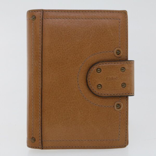 Chloe Wallet Leather 4Set Brown Beige 47799