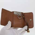 Chloe Wallet Leather 4Set Brown Beige 47799