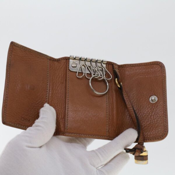 Chloe Wallet Leather 4Set Brown Beige 47799