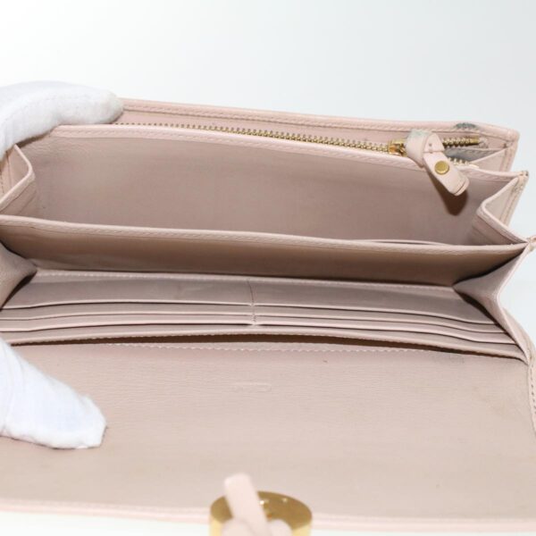 Chloe Wallet Leather 4Set Brown Beige 47799