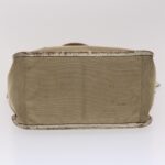 Chloe Harley Shoulder Bag Canvas Leather Beige 01-10-51-5811 48353