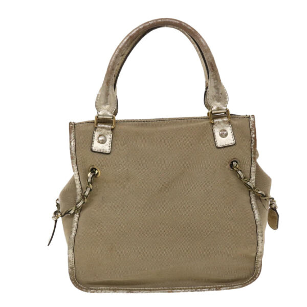 Chloe Harley Shoulder Bag Canvas Leather Beige 01-10-51-5811 48353