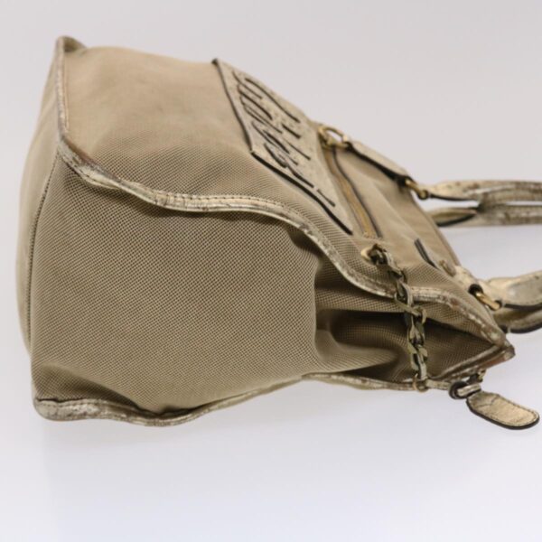 Chloe Harley Shoulder Bag Canvas Leather Beige 01-10-51-5811 48353