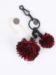 Bottega Veneta Pom Keyring Black Red 72796