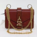 Chloe Abby Chain Shoulder Bag Leather Brown CHC19WS206 B72 49312A