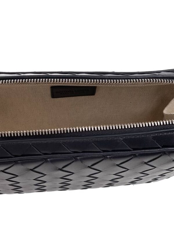Bottega Veneta Bottega Veneta Leather Handbag, Men's, Navy Blue
