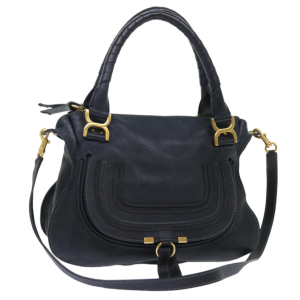 Chloe Mercy Hand Bag Leather 2way Black 04125665-27 50618