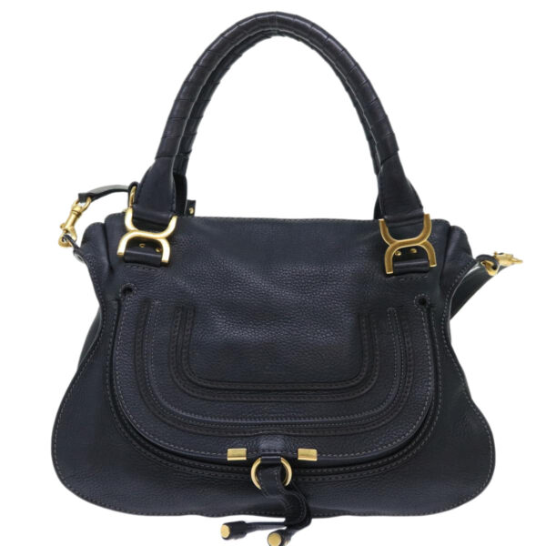 Chloe Mercy Hand Bag Leather 2way Black 04125665-27 50618