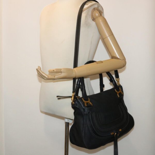Chloe Mercy Hand Bag Leather 2way Black 04125665-27 50618