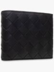 Bottega Veneta Intrecciato Leather Half Wallet Black