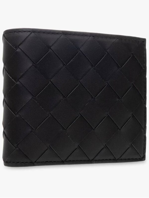 Bottega Veneta Intrecciato Leather Half Wallet Black