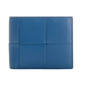 Bottega Veneta Intrecciato Cassette Half Wallet Blue