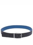 Bottega Veneta Intrecciato Reversible Leather Belt Black Blue