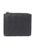 Bottega Veneta Intrecciato Bifold Calfskin Half Wallet Black