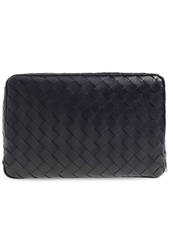 Bottega Veneta Bottega Veneta Leather Handbag, Men's, Navy Blue