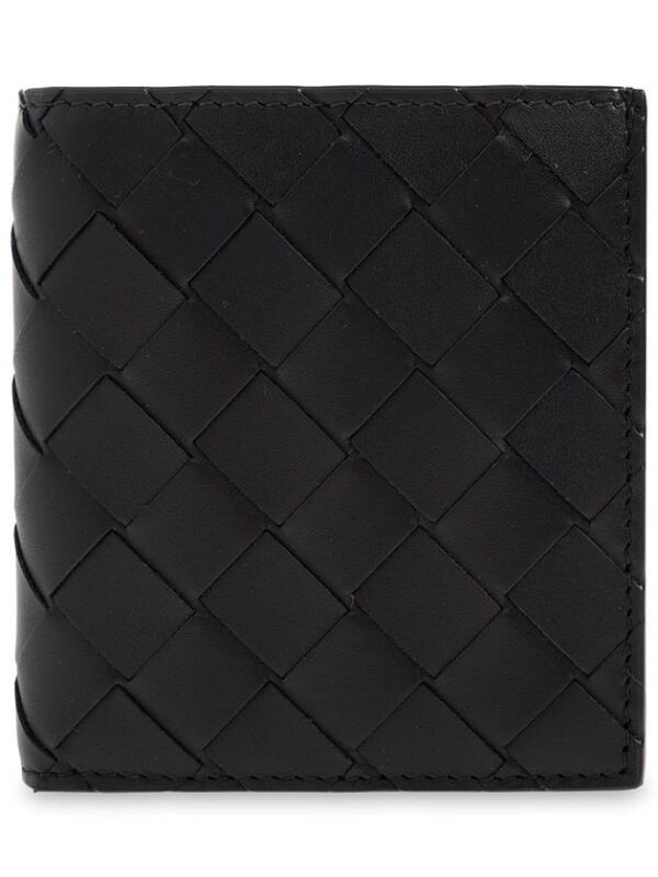 Bottega Veneta Intrecciato Slim Half Wallet Black