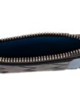 Bottega Veneta Intrecciato Zippered Leather Card Wallet Grey