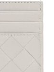 Bottega Veneta Intrecciato Leather Card Wallet Grey
