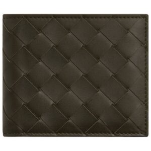 Bottega Veneta Intrecciato Bifold Half Wallet Khaki