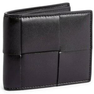 Bottega Veneta Intrecciato Cassette Half Wallet Black