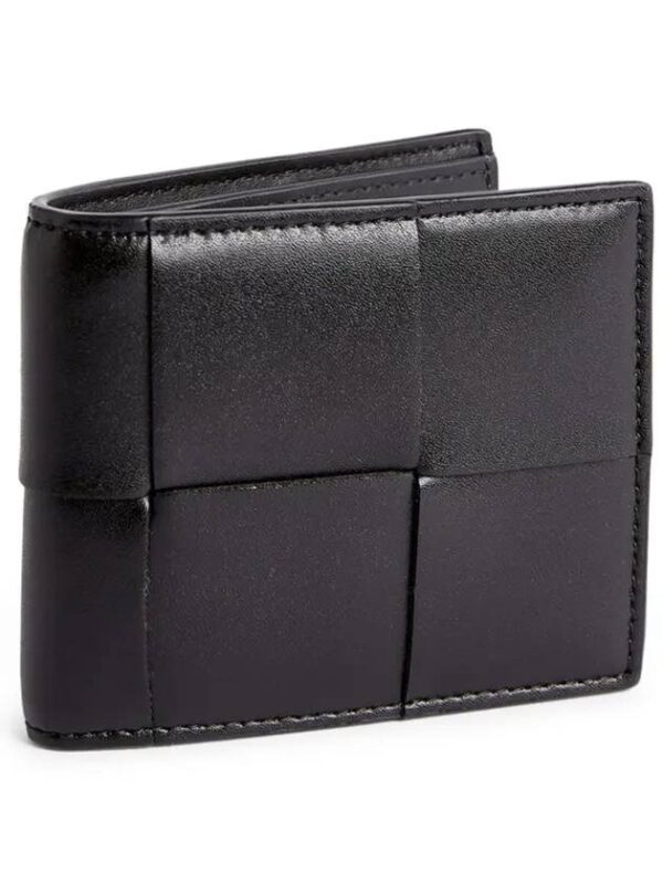 Bottega Veneta Intrecciato Cassette Half Wallet Black