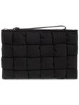 Bottega Veneta Cassette Small Flat Clutch Bag Black