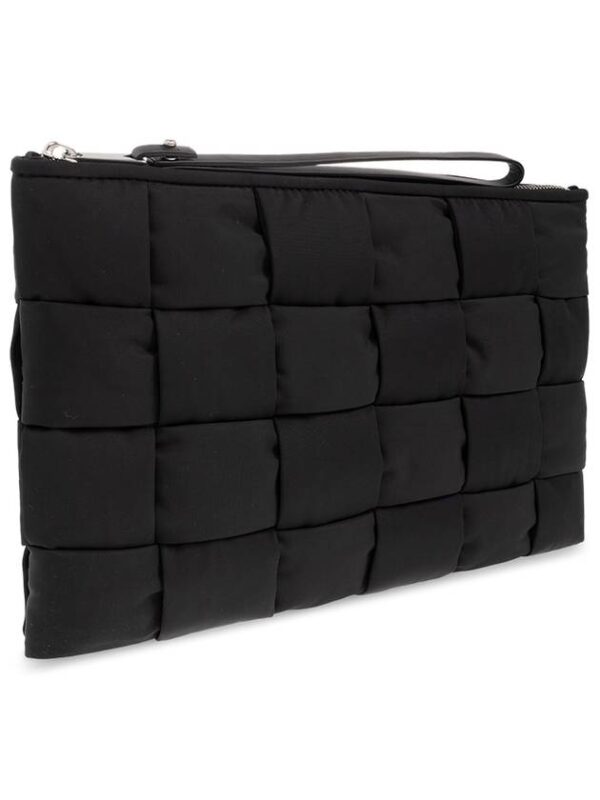 Bottega Veneta Cassette Small Flat Clutch Bag Black