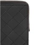 Bottega Veneta Intrecciato Bifold Calfskin Half Wallet Blue Black