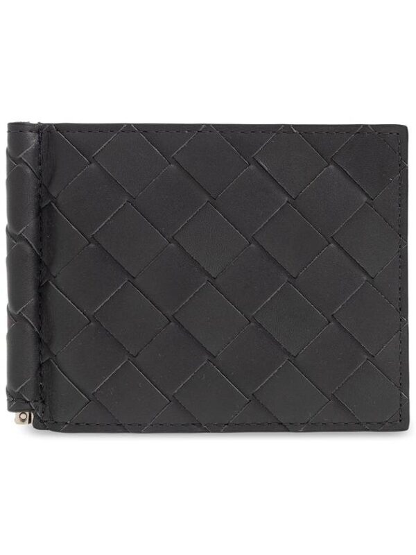Bottega Veneta Bottega Veneta Leather Bifold Wallet, Men's, Grey