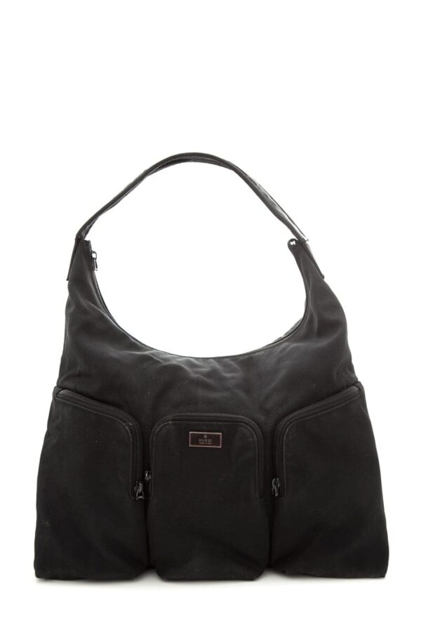 Gucci Vintage Black Triple Pouch Handbag