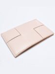 Bottega Veneta Intrecciato Lambskin Calfskin Card Wallet Pink