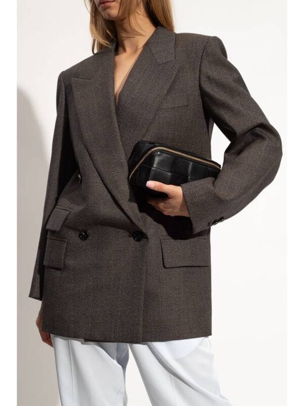 Bottega Veneta Intrecciato Pouch Bag Black