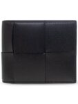 Bottega Veneta Intrecciato Cassette Half Wallet Black
