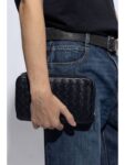 Bottega Veneta Bottega Veneta Leather Handbag, Men's, Navy Blue