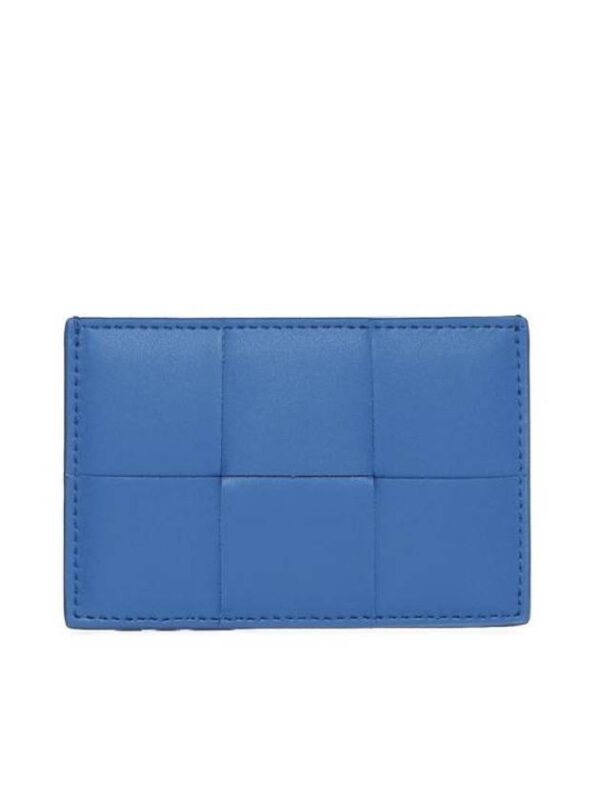 Bottega Veneta Intrecciato Cassette Card Wallet Deep Pacific