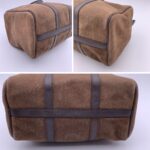 CHRISTIAN DIOR Vintage Brown Embossed Logo Monogram Boston Bag