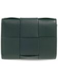 Bottega Veneta Cassette Tri-Fold Zipper Half Wallet Emerald Green