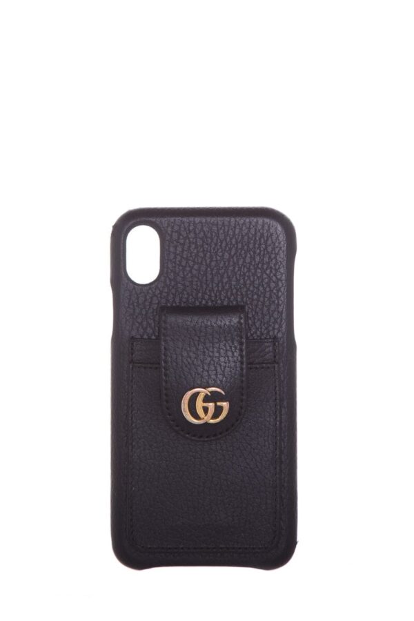 Gucci iPhone 10 Grained Leather Case